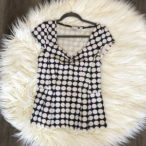 Anthropologie Polka Dot Top